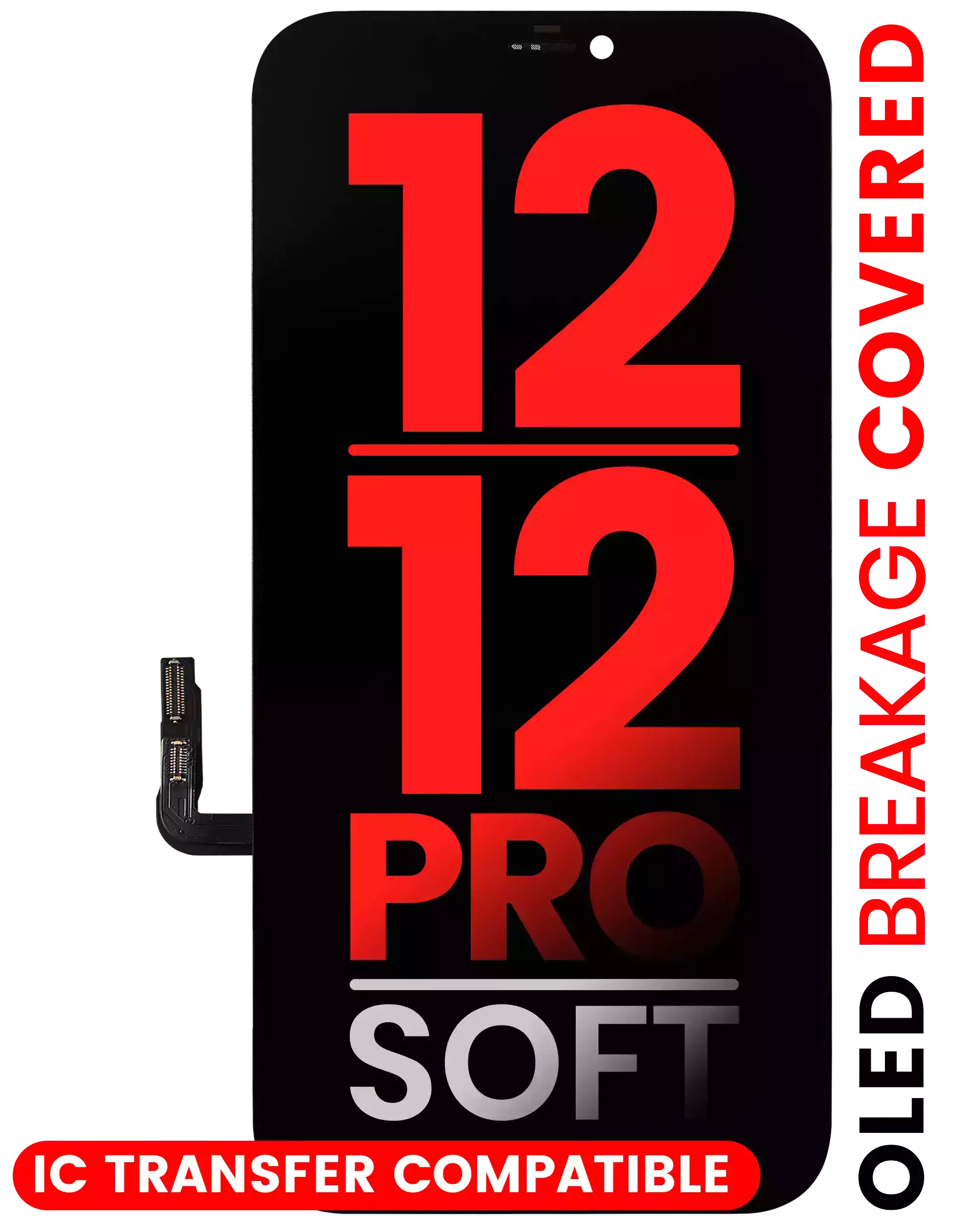 [107082082704] Ensamble OLED Para iPhone 12 / 12 Pro (Aftermarket Pro: XO7 Soft)