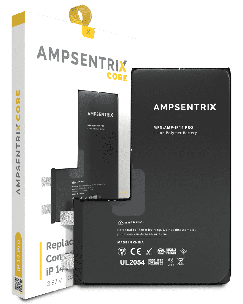 [107084001372] Núcleo de Batería de Repuesto Para iPhone 14 Pro (Requiere Soldadura por Puntos) (AmpSentrix Core)