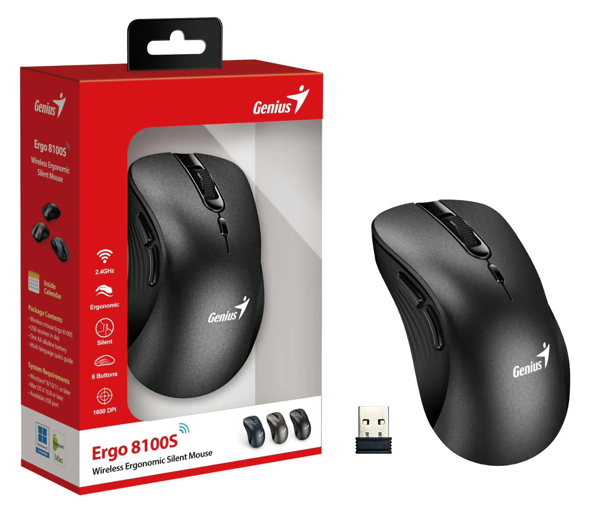[091163261063] Mouse inalámbrico Ergo 8100S
