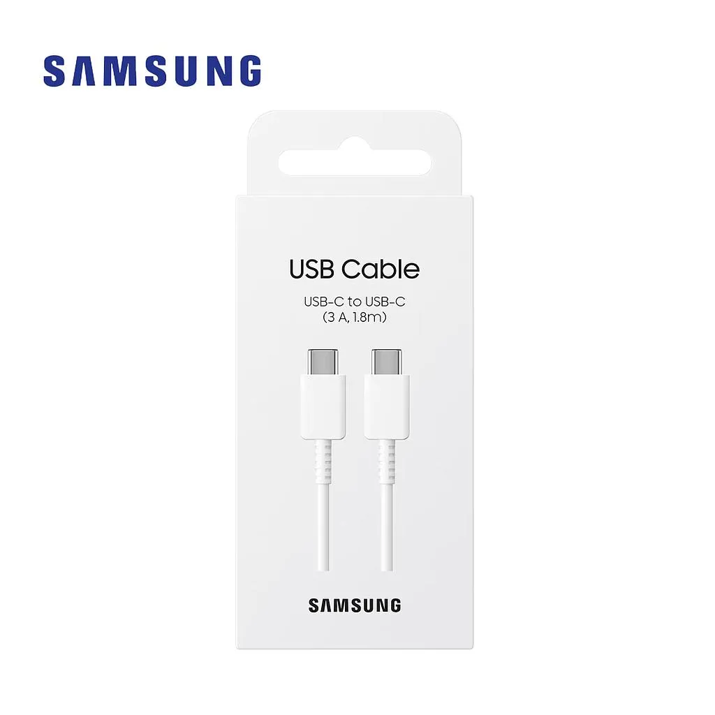 Cable cargador Samsung (1m, Blanco, 45W, 3A)