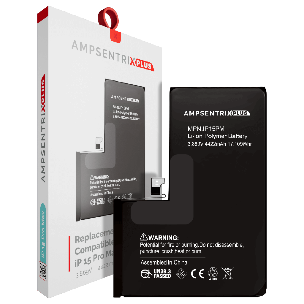 [107082131167] Batería de Repuesto Para iPhone 15 Pro Max (AmpSentrix Plus)