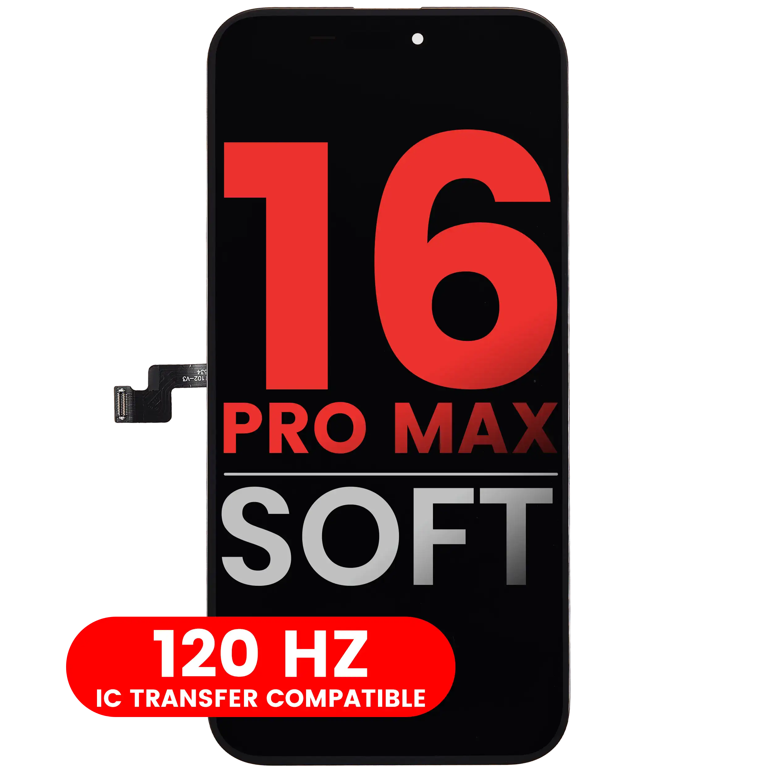 [107282227886] Ensamble OLED Para iPhone 16 Pro Max (Aftermarket Plus: Soft) (120HZ)