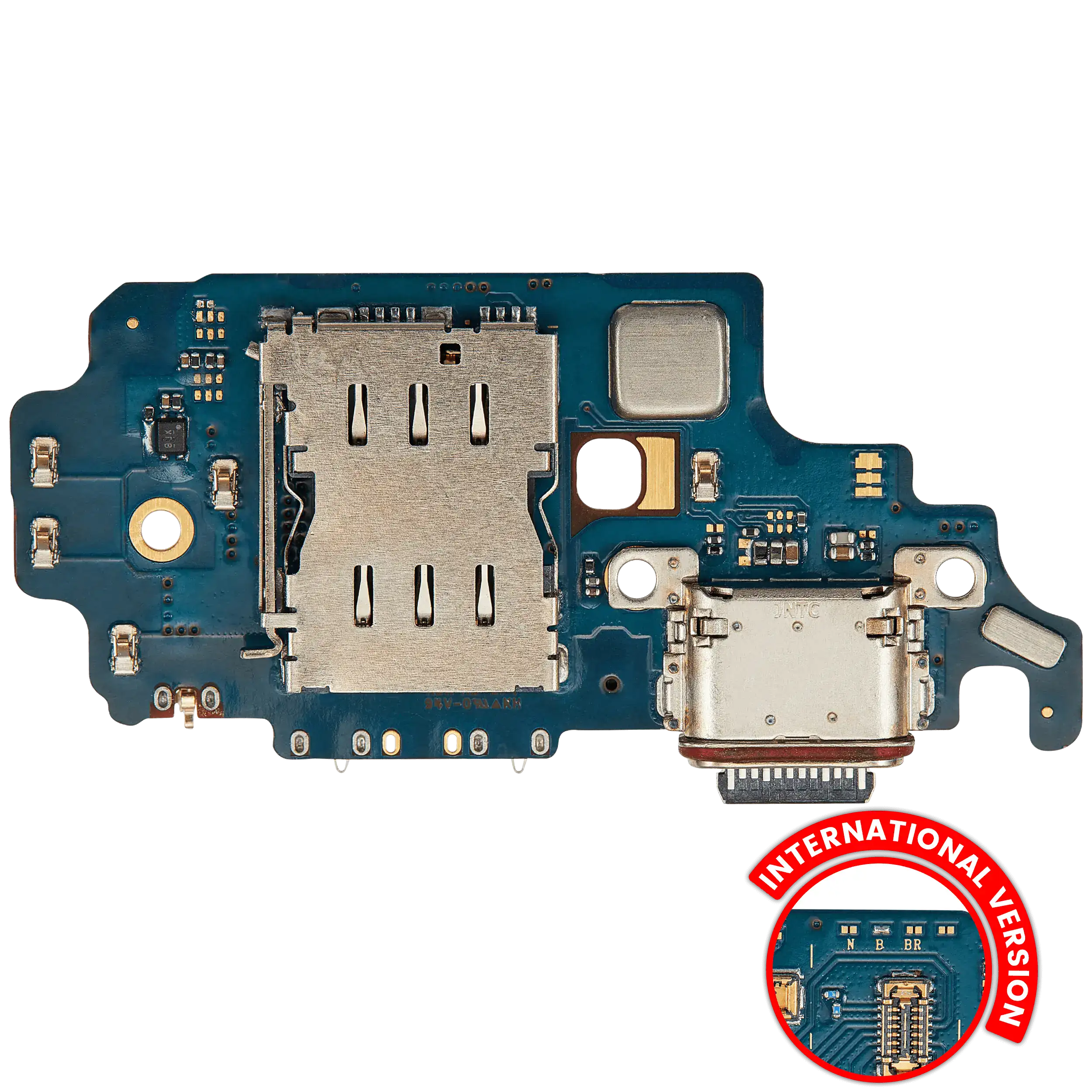 [107082088027] Placa de Puerto de Carga con Lector de Tarjeta SIM Para Samsung Galaxy S21 Ultra 5G (G998B) (Versión Internacional) (Premium)